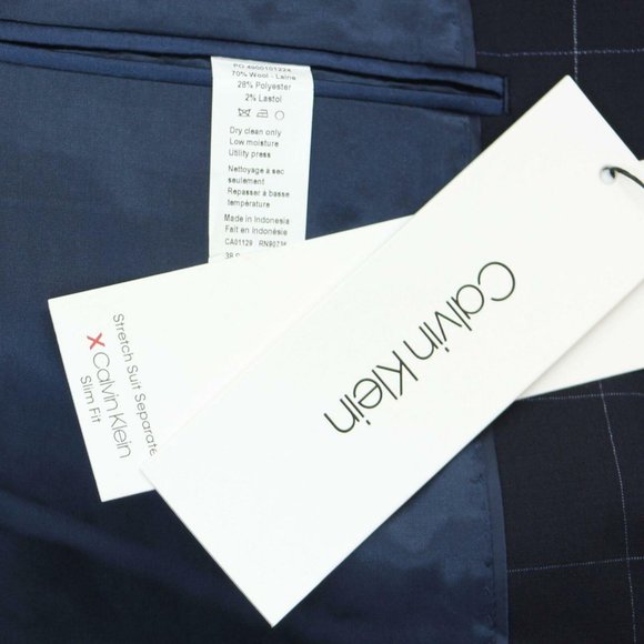 NWT X-Fit Stretch Wool Suit Jacket 44R Windowpane - Picture 6 of 8